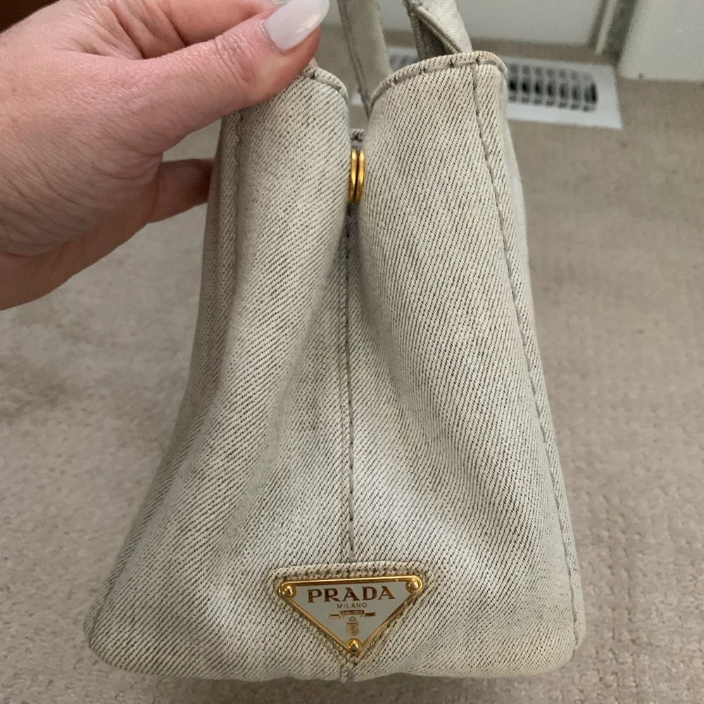 Prada canapa light denim bag - Picture 3 of 8